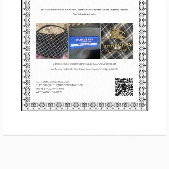 Burberry blue label shoulder bag with COA - Picture 15 of 15